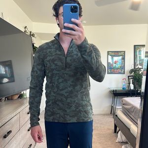 Lululemon Mens Long Sleeve Zip Up Size Medium Army Green
